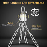 xffzroom Punching Bag for Adults, 4ft PU Leather 6 in 1 Heavy Boxing Bag Set, Punching Bag with 12oz Boxing Gloves, Hand Wraps, Hanging Bag for MMA Karate Kickboxing Muay Thai Boxing Home - Unfilled xffzroom