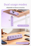 SMALLRT Purple Desk Clamp Power Strip with 6.5 FT Extension Cord, PD 40W USB-C Fast Charging Ports, 5 AC Outlets 4 USB-C 2 USB-A, Fits 2.1 inch Table Edges