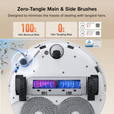 roborock Qrevo Curv S5X Robot Vacuum and Mop, 18500Pa Suction, Zero-Tangling Design, FlexiArm Side Brush, Reactive Tech Obstacle Avoidance, 10 Weeks Self-Emptying, Auto Washing for Hard Floor, Corner
