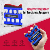 FitBeast Grip Strength Trainer, Hand Gripper Strengthener Kit - 6 Pack with Adjustable Resistance Forearm Strengthener, Forearm Exerciser and Massage Balls for Hand Therapy, Grip Training (Navy Blue)