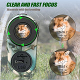 Hunting Laser Rangefinder with Rechargeable Battery 1000 Yards Hunting Range Finder with Target Acquisition REVASRI