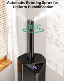 AERZY 5Gal Humidifiers for Bedroom Large Room up to 2800ft², APP/Remote Control, 60H Supersized Cool Mist Humidifier with Auto 180°Mist Tube, 24H Timer, Top Fill Humidifiers for Home Office Plants