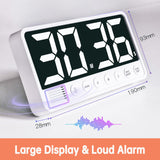 FCXJTU Digital Kitchen Timer - 7.1” Extra Large Display LED Magnetic Rechargeable Countdown/Up Timer, w/6 Alarms 4 Levels Volume Memory Function for Cooking, Classroom, Office, Home Gym(Black)