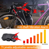 NineLeaf Bike Tail Light Rechargeable,Anti-Theft Alarm Systems,Bike Tail Light with Turn Signals,IP64 Waterproof and High Temperature Resistant,Six Lighting Modes,for Bicycles, Electric Vehicles,10PK
