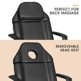 Artist hand Facial Bed for Esthetician Massage Table Beauty Bed Medical Aesthetic Tattoo Chair with 3 Motor Electrical Adjustments,Black