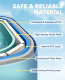 HeySplash Foldable Pool, Non-Inflatable Swimming Pool with Rigid Puncture-Proof Hard Composite Board, Kiddie Pool Outdoor Pool, Adults & Kids Pool for Backyard Garden Dog Pool 78"×53"×19", Blue Whale