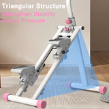 Borcolo Stair Stepper for Home, Vertical Climber Machine for Full-Body Exercise, Portable Stair Home-Upgrade Climber Fitness Equipment with Stable Frame Adjustable Handlebar for Women Men, Pink