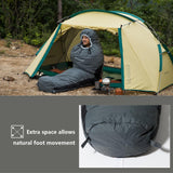 BISINNA Mummy Sleeping Bag for Adults 14-41℉ Cold Weather 3-4 Season Camping Sleeping Bags with Compression Sack for Backpacking Hiking Traveling (Gray)
