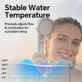 Ranein Portable Propane Tankless Water Heater 34,000 BTU 1.32 GPM with Included High-Performance Pump Thermostatic Control and Chain for Camping RV Outdoor Shower