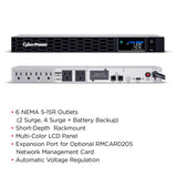 CyberPower CP700PFCRM1U PFC Sinewave UPS Battery Backup and Surge Protector