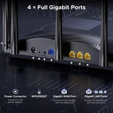 Tenda WiFi 6 Router, AX3000 Dual Band Gigabit Wireless Router for Home, 4 Gigabit Ports, Easy Setup, VPN Support, Parental Controls, WPA3 Security, MU-MIMO & OFDMA(RX12Pro)