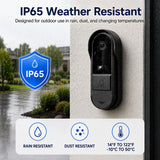 TKMARS Doorbell Camera Wireless No Subscription with Monitor Screen, Waterproof Video Intercom with Active Wake-Up, No WiFi Needed, 170° Angle, Local Recording for Home/Apartment/Seniors