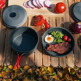 Camping Cookware, Aluminum Camping Cooking Set Camp Kitchen, Portable Camping Pots and Pans Set Alocs