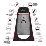 Your Choice Pop Up Privacy Tent, 3.9x3.9x6.2FT Portable Shower Tent for Camping, Waterproof Outdoor Changing Room with Carry Bag for Beach Hiking RV Fishing - Black