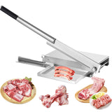 Treliamd Manual Meat Bone Cutter, Manual Meat Slicer Frozen Meat Cutter Machine, Heavy Duty Chicken Cutting Machine with Blade Bone Chopper for Kitchen Beef Goat Pig Fish