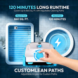 UBoter E10 Pool Vacuum,Cordless Robotic Pool Cleaner, Dual-Layer Filtration,Large Wheel for Flexible Movement, Enhanced Edge & Corner Cleaning,120-Min for Above-Ground & Flat-Bottom Pools to 860 Sq.Ft