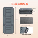 Massager Pad, Massage Mat with 10 Vibrating Motors & 5 Modes, Back Massager with Heat | Long 53" CuPiLo