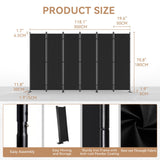 C-Hopetree 6 Panels Room Divider, 6 Ft Tall Indoor Folding Privacy Screen, Portable Partition Separator