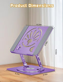 Adjustable Laptop Stand for Desk-360° Rotating Foldable Laptop Holder Ergonomic Laptop Riser for MacBook