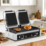 Culistra Commercial Dual Head Panini Grill, 3400W Electric Sandwich Panini Maker, 50-300℃(120-570℉), Stainless Steel Sandwich Press Grill, for Catering, Restaurant, Perfect for Iftar, CE Certified