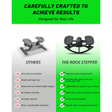 Rock Stepper Cardio Machine for Home Workouts | Low-Impact Fat Burner & Glute Toner with Digital Monitor | 15-Min Quick Silent Stepper, Includes Anti-Slip Mat & Side-to-Side Motion (Pink)