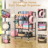 Glocryp Dumbbell Rack, Utility Weight Storage Racks, Home Gym Storage for Dumbbell Set，Kettlebells，Yoga Mat and Workout Equipment
