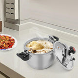 12Qt Stainless Steel High Pressure Cooker, Commercial Cooking Pot - 60Kpa Large Capacity Stewing Pot for Restaurant, Catering, Family Gathering (11L)