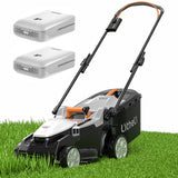Litheli 40V (2 x 20V) 16" Electric Lawn Mower Cordless, Walk Behind Lawn Mower with 6-Height Adjust, Portable & Lightweight