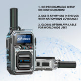 OMIZN M9 Global Walkie Talkie, 4G LTE Unlimited Range Two Way Radio with Flashligth for Outdoor, Business, Family 10pcs with Sim Card
