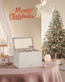 Stackable Jewelry Trays, 4-Tier Jewelry Box, Drawer Jewelry Organizer, with Glass Lid, Removable Dividers SONGMICS