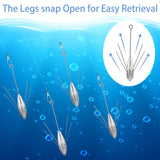 5 Pcs Sputnik Sinker Fishing Equipment Long Tail Fishing Weights Saltwater Surf Casting Sinkers | Silver Gray (6 oz) Sotiff