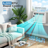 12,000 BTU Window Air Conditioner, 3-in-1 AC Unit with Dehumidifier for Large Room/Living Room Up to 550 Sq. Ft, Quiet & Energy Saving Window AC with Remote, 4 Fan Speeds, 24H Timer, Sleep Mode