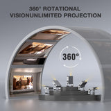 【Officially-Licensed APP & 1800ANSI】Smart Mini Projector with WiFi and Bluetooth, VISSPL Native 1080P Auto Focus & Keystone Portable Outdoor Projector, 4K Support Home Movie Projector Sliver