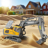 BLQCSLH Excavator Set，rc Dump Truck Command The Site Conquer The Dir，2.4Ghz Remote Control Construction Vehicle Set Children's Toys，Alloy Material Simulate True Scale (Excavator)