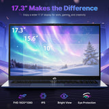NIMO 17.3" Gaming Laptop, AMD Ryzen 9 8945HS (8C/16T, Up to 5.2GHz), 64GB DDR5 RAM 1TB SSD, Radeon 780M Graphics, 100W PD Fast Charge, Fingerprint, AI-Powered Business & Gaming PC, Win 11