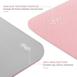 Non Slip, Pilates Fitness Mats, Eco Friendly, Anti-Tear 1/4" Thick Yoga Mats for Women, Exercise Mats for Home Workout with Carrying Sling (72"x24", Parfait Pink & Gray) UMINEUX