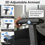 Armless Home Office Chair, Desk Chair with Wheels, Adjustable Height Reading Chair