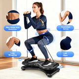 Silent Waist Twist Machine, Anti-Slip Twister Exercise Board with Stable Base, Waist Twisting Disc for Safe Ab Workout and Foot Massage, Black