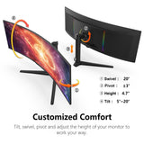 INNOCN 49" 5K2K 240Hz QD-OLED Curved Gaming Monitor, 0.03ms, USB C - 49Q1S