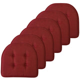 Sweet Home Collection Chair Cushion Memory Foam Pads Tufted Slip Non Skid Rubber Back