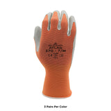 Nitrile Palm Coated Work/Gardening Gloves with Nylon Liner, 4 Colors (Green/Fuchsia/Purple/Mango), Large (12 Pair)