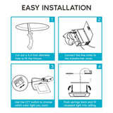 LUXRITE 12 Pack 6 Inch Ultra Thin Square Recessed Lighting, 5 Color Options 2700K - 5000K, Dimmable LED Downlight, 12W, IC & Wet Rated, 1000 Lumens, Canless LED Recessed Light, ETL