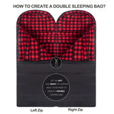 HiZYNICE Sleeping Bags for Adults Cold Weather Zero Degree Extra Large Sleeping Bag Adult Big and Tall Winter Camping XXL,Black Right Zip,90" x 39"