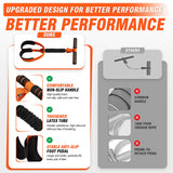 UZTUGG Upgrade Pedal Resistance Band with Handles, Exercise Band for Women, Sit Up Equipment for Full Body Training, Core, ABS, Legs, Glutes, Arms, Pilates