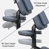 Master Massage Gymlane Portable Massage Chair – Lightweight Adjustable Tattoo Chair with 2" Cushion Foam, Ergonomic Design, Supports 600lbs, Ideal for Spa, Therapy & Beauty Use