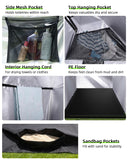 PZT Large Shower Tent, Portable Privacy Tent with Mesh Floor & Carrying Bag, Lightweight & Sturdy, Easy Set Up, Portable Changing Room for Camping & Hiking, Fishing, Beach
