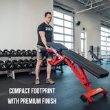 REP Foldable Incline Decline Bench | FID Platform for Home Gym | Compact Portable Fitness Stationary Equipment | Heavy Duty Strength Training | Adjustable Sit-up Dumbbell Workout Support, Matte Blue