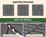 Mapleyard 432 PCS Plastic Interlocking Deck Patio Tiles, Grey, Diagonal