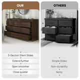 Garvee Modern 9 Drawer Dresser for Bedroom, Wide Chest of Drawers with Anti-Tipping Device, Wooden Storage Cabinet and TV Stand for Closet, Living Room or Hallway,Brown