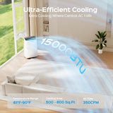 TECXERLLON 15000 BTU Portable Air Conditioner, Cools Rooms up to 800 Sq. Ft., 4-in-1 Portable AC Unit with Dehumidifier, Fan & Sleep Mode, Self-Evaporating AC for Bedroom Office Apartment